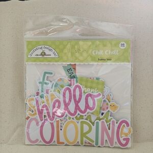 Bunny Hop Pink & Green 'Hello Coloring' Party Die-Cut Pack